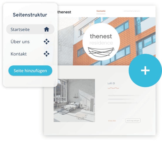 Mit MyWebsite Now Seiten hinzufügen